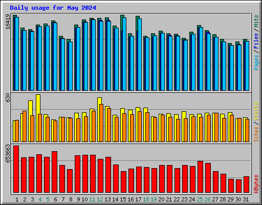 Daily usage for May 2024