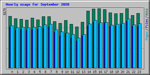 Hourly usage for September 2020