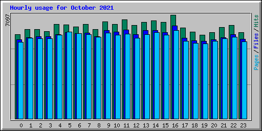 Hourly usage for October 2021