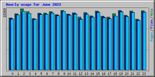 Hourly usage for June 2023