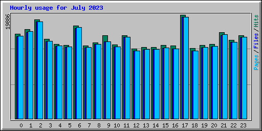 Hourly usage for July 2023