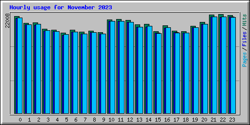 Hourly usage for November 2023