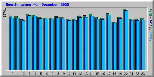 Hourly usage for December 2023