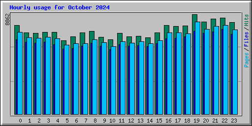 Hourly usage for October 2024